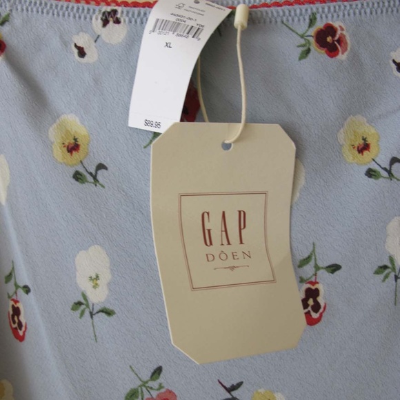 NWT Gap × DÔEN Floral Midi Skirt XL Pansy Flower Print - Picture 3 of 5